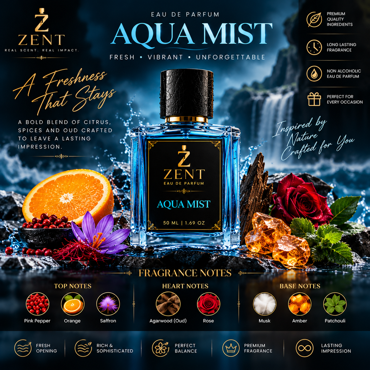 ZENT Aqua Mist Eau de Parfum – 50 ml